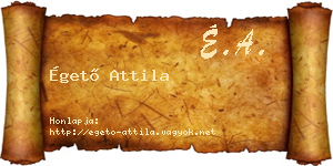 Égető Attila névjegykártya